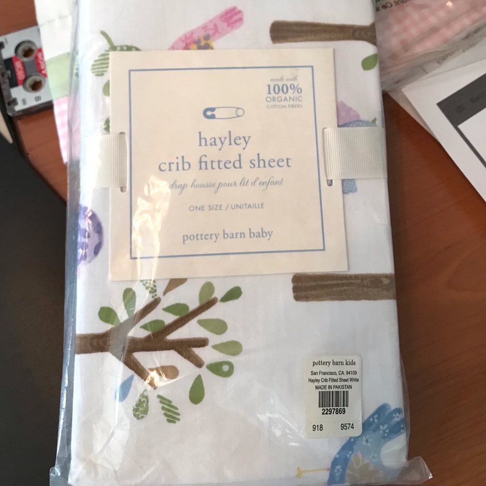 Pottery barn baby Hayley crib fitted sheet